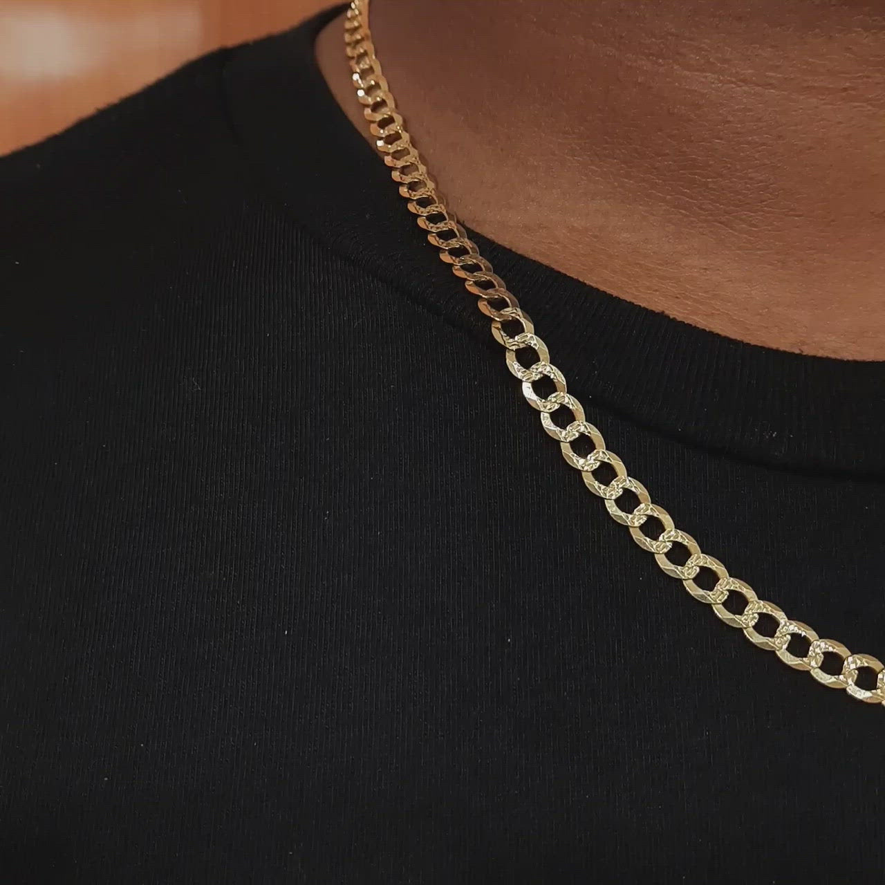 Cuban Link Diamond Cut Chain 14k 6MM - All lengths available